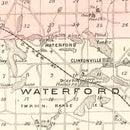 Vintage Map of Oakland County, Michigan 1896