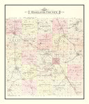 Vintage Map of Oakland County, Michigan 1896