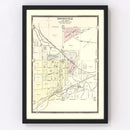 Vintage Map of Rochester, Michigan 1896