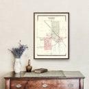 Vintage Map of South Lyon, Michigan 1896