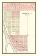 Vintage Map of Buffalo, Wisconsin 1896