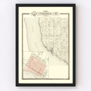 Vintage Map of Stockholm, Wisconsin 1896