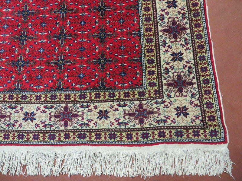 6' X 10' Vintage Handmade Turkish Sevas Kayseri Wool Rug Carpet Nice