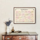 Vintage Map of Fillmore County, Illinois 1896