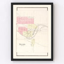 Vintage Map of Preston, Minnesota 1896