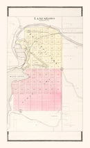 Vintage Map of Lanesboro, Minnesota 1896