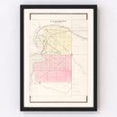 Vintage Map of Lanesboro, Minnesota 1896