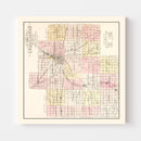 Vintage Map of Saginaw County, Michigan 1896