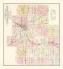 Vintage Map of Saginaw County, Michigan 1896