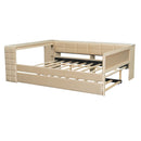 Upholstered Platform Bed With Storage Shelves, Desk, Charging Station And Trundle by HouseOfZazla
