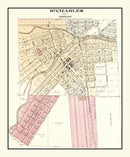 Vintage Map of Saint Charles, Michigan 1896