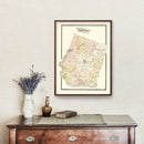 Vintage Map of Howard County, Missouri 1897