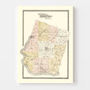 Vintage Map of Howard County, Missouri 1897