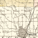 Vintage Map of Howard County, Missouri 1897