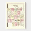 Vintage Map of Macon County, Missouri 1897