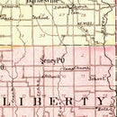 Vintage Map of Macon County, Missouri 1897