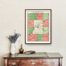 Vintage Map of Montgomery County, Indiana 1898