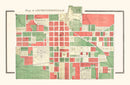 Vintage Map of Crawfordsville, Indiana 1898