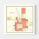 Vintage Map of Ladoga, Indiana 1898