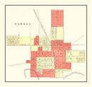 Vintage Map of Ladoga, Indiana 1898