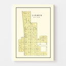 Vintage Map of Linden, Indiana 1898