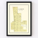 Vintage Map of Linden, Indiana 1898