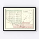 Vintage Map of Amazonia, Missouri 1898