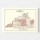Vintage Map of Gibson County, Indiana 1899