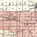 Vintage Map of Gibson County, Indiana 1899