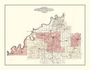 Vintage Map of Gibson County, Indiana 1899