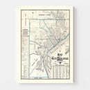 Vintage Map of Muscatine, Iowa 1899