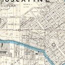 Vintage Map of Muscatine, Iowa 1899