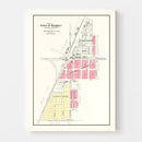 Vintage Map of Nichols, Iowa 1899