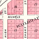 Vintage Map of Nichols, Iowa 1899