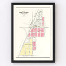 Vintage Map of Nichols, Iowa 1899