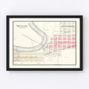 Vintage Map of Moscow, Iowa 1899