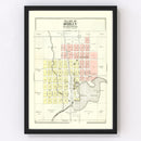 Vintage Map of Morley, Michigan 1900