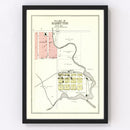Vintage Map of Barryton, Michigan 1900