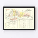 Vintage Map of Wheeling, West Virginia 1901