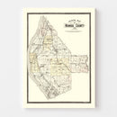 Vintage Map of Monroe County, Illinois 1901