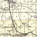 Vintage Map of Monroe County, Illinois 1901
