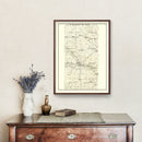 Vintage Map of Lyon County, Kansas 1901