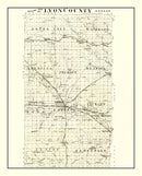 Vintage Map of Lyon County, Kansas 1901