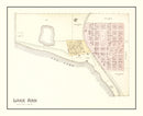 Vintage Map of Lake Ann, Michigan 1901