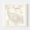 Vintage Map of Byesville, Ohio 1902