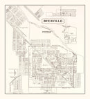 Vintage Map of Byesville, Ohio 1902