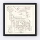 Vintage Map of Byesville, Ohio 1902
