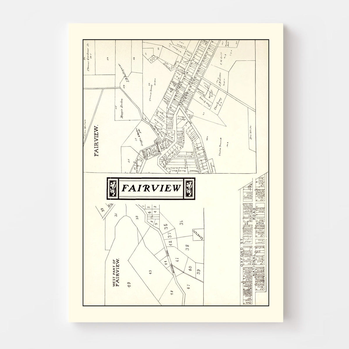 Vintage Map of Fairview, Ohio 1902, photo 4 of 5