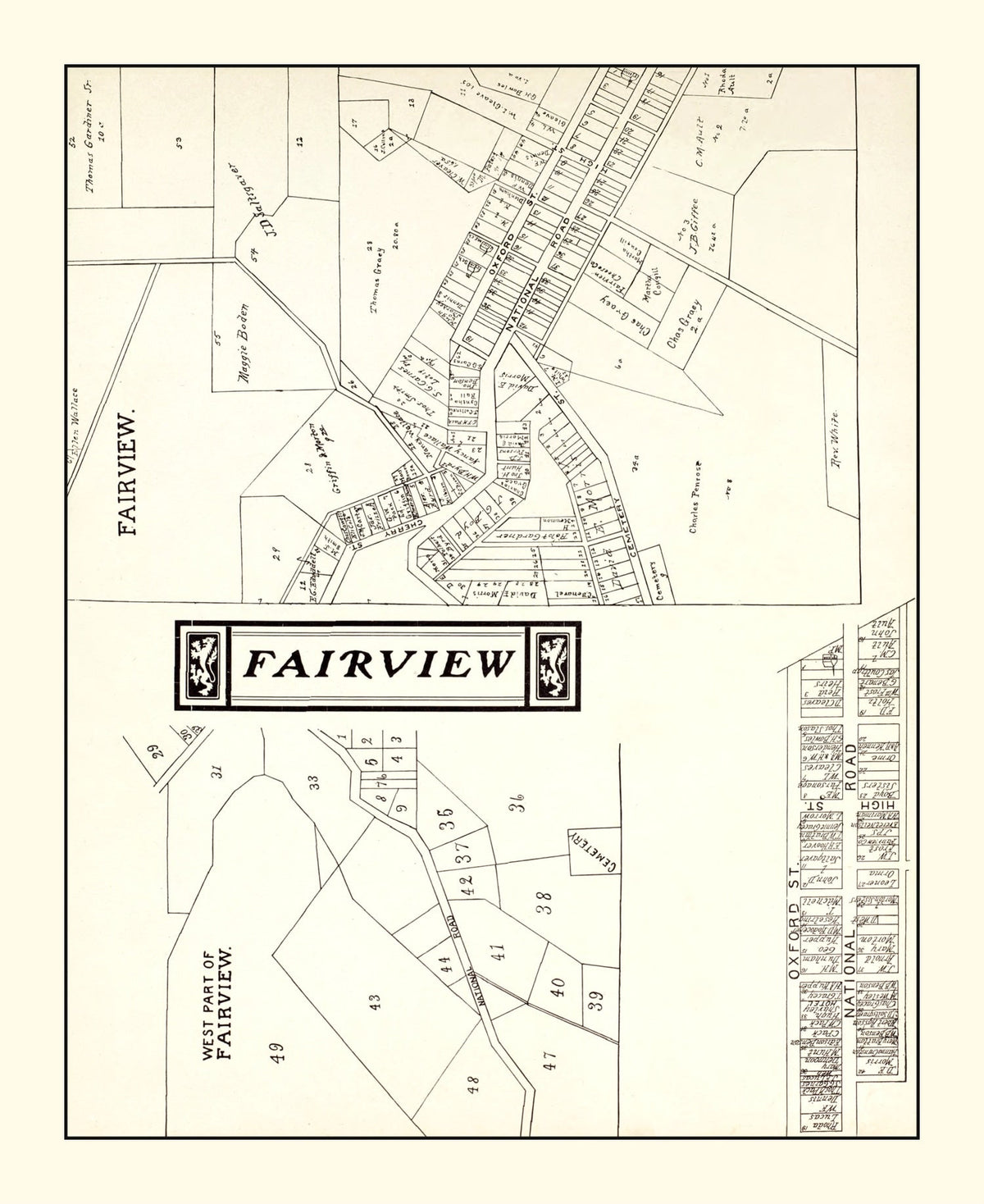 Vintage Map of Fairview, Ohio 1902, photo 5 of 5