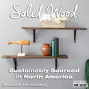 RESTORE Trail Brown 36 in. Live Edge Wood Shelf (Wood Only) by PIPE DECOR